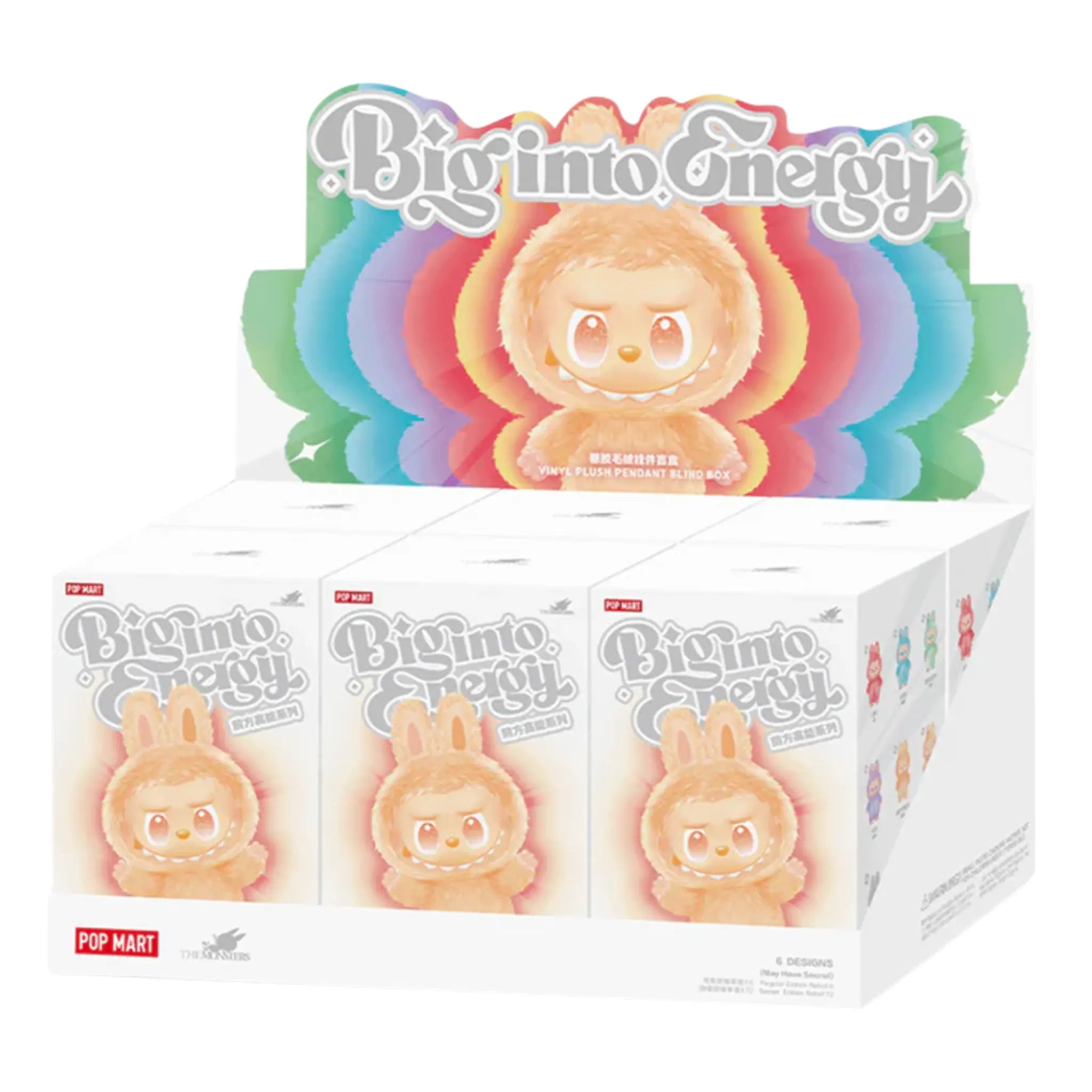 Image of Pop Mart Labubu The Monsters Big Into Energy Vinyl Plush Pendant Blind Box (Case of 6)